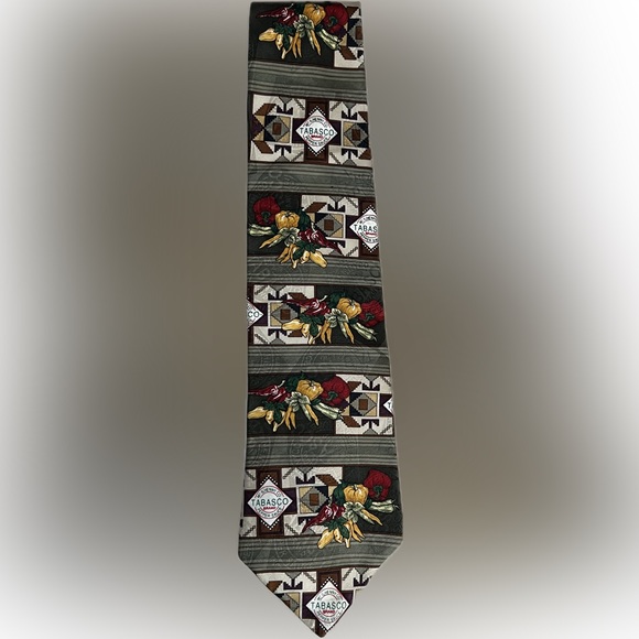 TABASCO 100% Silk Pepper Sauce Necktie / Tie | Regular/Standard Length - Picture 10 of 16